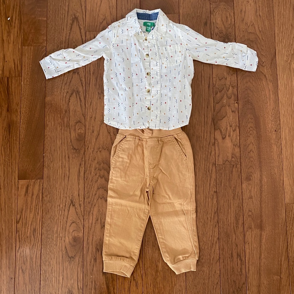 dip Baby Boy's Dress Shirt and Pants (12-18 Months)